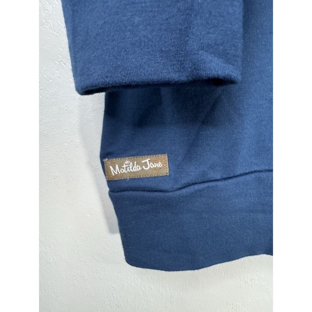 Matilda Jane Navy‎ Ruffled Sleeve Sweatshirt - Picture 5 of 6